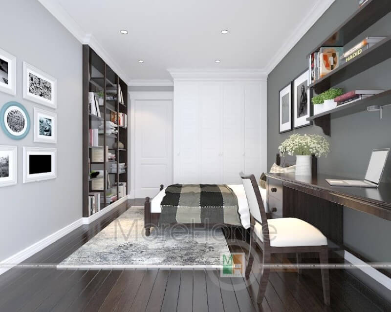 Thiết kế nội thất phòng ngủ con chung cư GoldMark City trẻ trung và năng động Thiết kế phòng ngủ