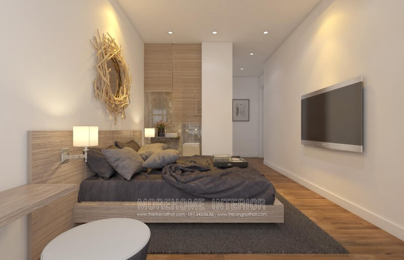 Giường ngủ chung cư gỗ công nghiệp Giường ngủ chung cư gỗ công nghiệp