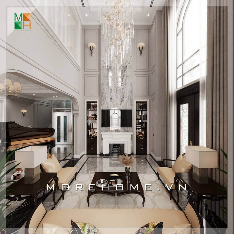 Kệ tivi tân cổ điển đẹp và lạ mắt cũng là một mẫu nội thất không thể thiếu trong không gian phòng khách biệt thự, nhà phố, chung cư cao cấp, biến căn phòng trở nên tiện nghi và sang trọng hơn. Thiết kế phòng ngủ biệt thự