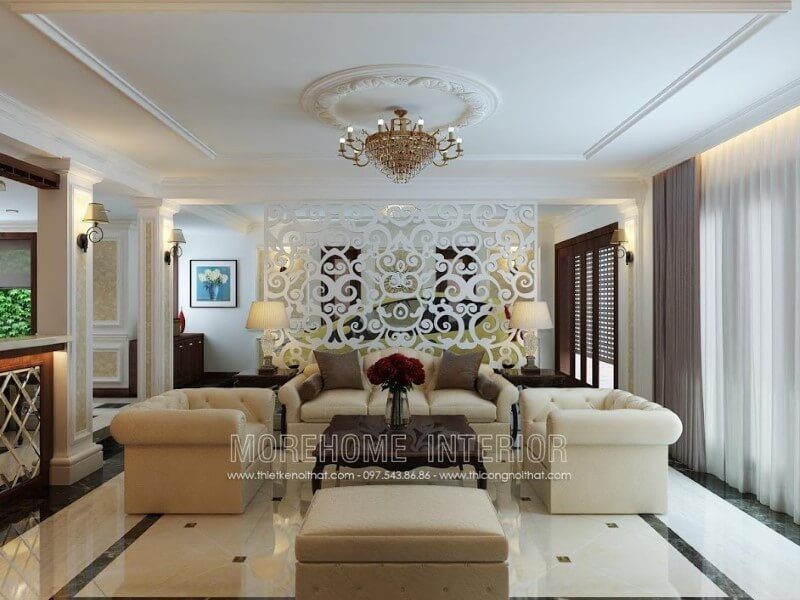 Bàn trà MH-TCD002 gỗ tự nhiên trang trí phòng khách biệt thự sang trọng