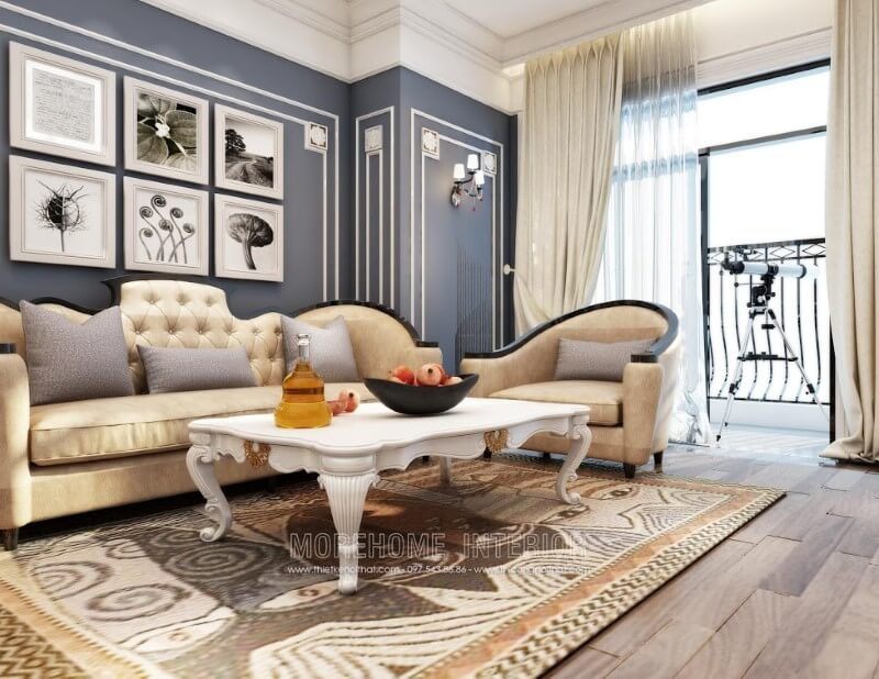 Bàn trà MH-TCD008 gỗ tự nhiên trang trí phòng khách chung cư, biệt thự tinh tế