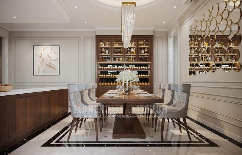 Bộ bàn ghế ăn đương đại 6 ghế cao cấp lựa chọn ấn tượng cho không gian sang trọng, đẳng cấp.